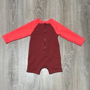 Old Navy Colorblock Zip-Front Rashguard Swimsuit